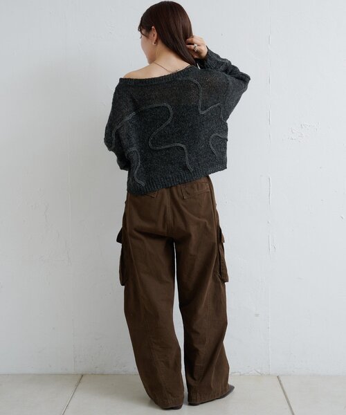 Kastane(カスタネ)の「【2サイズ展開/低身長サイズ】ダックカーゴパンツ(カーゴパンツ・レディース・ブラック/ブラウン・0/1)」の7枚目の写真