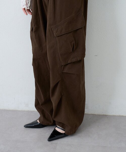 Kastane(カスタネ)の「【2サイズ展開/低身長サイズ】ダックカーゴパンツ(カーゴパンツ・レディース・ブラック/ブラウン・0/1)」の17枚目の写真