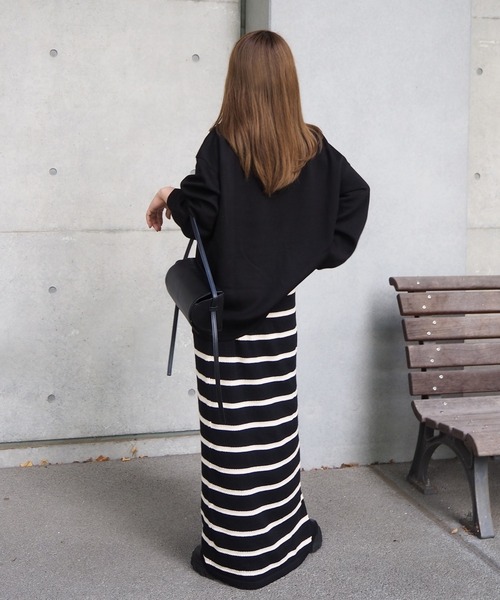 LAULEN(ローレン)の「oversize sweat pullover /クルーネックオーバーサイズスウェット長袖プルオーバー(スウェット・レディース・アイボリー/ブラック・FREE)」の21枚目の写真