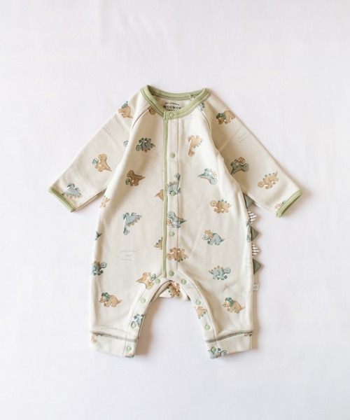 mocmof（モクモフ）の「恐竜柄 ロンパース（ロンパース・キッズ・アイボリー/グレー/グリーン系その他5・60cm/70cm/80ｃｍ）」の3枚目の写真