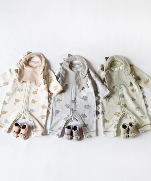 mocmof（モクモフ）の「恐竜柄 ロンパース（ロンパース・キッズ・アイボリー/グレー/グリーン系その他5・60cm/70cm/80ｃｍ）」の5枚目の写真