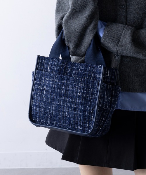 セール】【SETUP7】ツイードサイドポケットトート SNBD（トートバッグ
