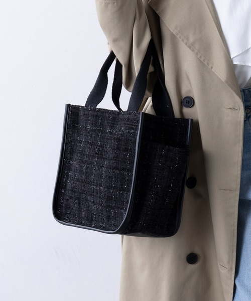 セール】【SETUP7】ツイードサイドポケットトート SNBD（トートバッグ