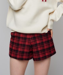 チェックショートパンツ