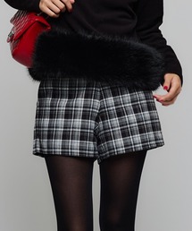 チェックショートパンツ