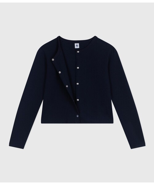 PETIT BATEAU（プチバトー）の「カーディガン（カーディガン/ボレロ・レディース・ネイビー・MEDIUM/SMALL/X-SMALL/XX-SMALL）」の2枚目の写真