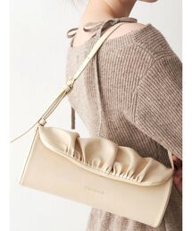 CALNAMUR | ギャザーデザイン筒形バック(ハンドバッグ)