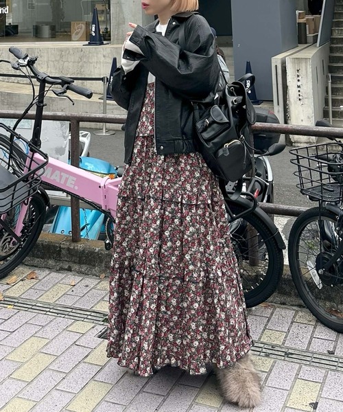 Alley Tokyo(アリートーキョー)の「エコレザーBIGブルゾン(ブルゾン・レディース・ブラウン/ブラック・FREE)」の7枚目の写真