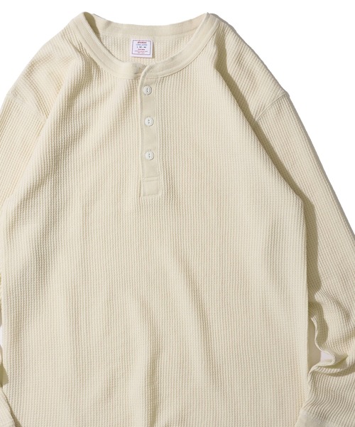 JEMORGAN（ジェーイーモーガン）の「【JEMORGAN / ジェイモーガン】ワッフル ヘンリーネック ロングスリーブ Tシャツ / サーマル カットソー（Tシャツ/カットソー・メンズ・ネイビー/カーキ/グレー/チャコールグレー/ナチュラル/ホワイト/ブラック・MEDIUM/X-LARGE/LARGE）」の5枚目の写真