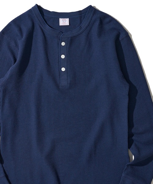 JEMORGAN（ジェーイーモーガン）の「【JEMORGAN / ジェイモーガン】ワッフル ヘンリーネック ロングスリーブ Tシャツ / サーマル カットソー（Tシャツ/カットソー・メンズ・ネイビー/カーキ/グレー/チャコールグレー/ナチュラル/ホワイト/ブラック・MEDIUM/X-LARGE/LARGE）」の7枚目の写真