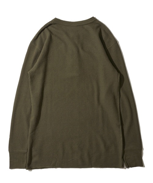 JEMORGAN（ジェーイーモーガン）の「【JEMORGAN / ジェイモーガン】ワッフル ヘンリーネック ロングスリーブ Tシャツ / サーマル カットソー（Tシャツ/カットソー・メンズ・ネイビー/カーキ/グレー/チャコールグレー/ナチュラル/ホワイト/ブラック・MEDIUM/X-LARGE/LARGE）」の18枚目の写真