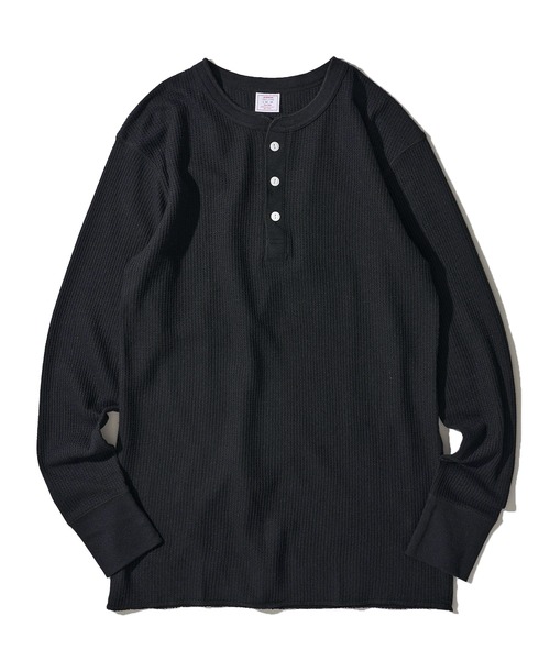 JEMORGAN（ジェーイーモーガン）の「【JEMORGAN / ジェイモーガン】ワッフル ヘンリーネック ロングスリーブ Tシャツ / サーマル カットソー（Tシャツ/カットソー・メンズ・ネイビー/カーキ/グレー/チャコールグレー/ナチュラル/ホワイト/ブラック・MEDIUM/X-LARGE/LARGE）」の9枚目の写真