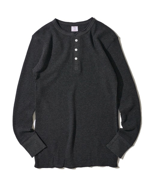 JEMORGAN（ジェーイーモーガン）の「【JEMORGAN / ジェイモーガン】ワッフル ヘンリーネック ロングスリーブ Tシャツ / サーマル カットソー（Tシャツ/カットソー・メンズ・ネイビー/カーキ/グレー/チャコールグレー/ナチュラル/ホワイト/ブラック・MEDIUM/X-LARGE/LARGE）」の11枚目の写真