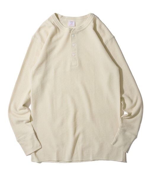 JEMORGAN（ジェーイーモーガン）の「【JEMORGAN / ジェイモーガン】ワッフル ヘンリーネック ロングスリーブ Tシャツ / サーマル カットソー（Tシャツ/カットソー・メンズ・ネイビー/カーキ/グレー/チャコールグレー/ナチュラル/ホワイト/ブラック・MEDIUM/X-LARGE/LARGE）」の15枚目の写真