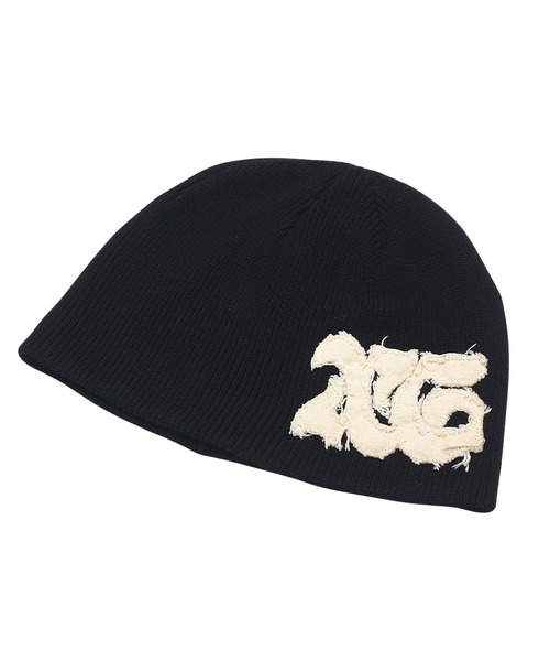 DISTRESSED LOGO PATCH BEANIE（ニットキャップ/ビーニー）｜X-girl