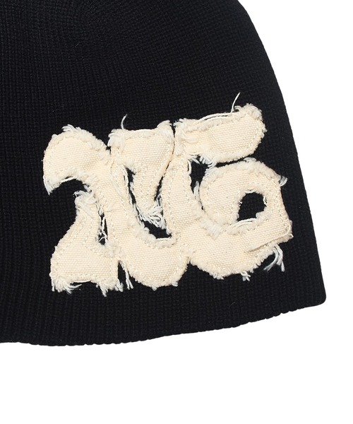 DISTRESSED LOGO PATCH BEANIE（ニットキャップ/ビーニー）｜X-girl