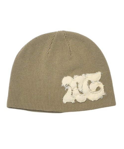 DISTRESSED LOGO PATCH BEANIE（ニットキャップ/ビーニー）｜X-girl