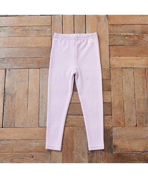 Fluffy BROTHERS（フラッフィーブラザーズ）の「もちもちリブレギンス（レギンス/スパッツ・キッズ・ラベンダー/アイボリー・80/90/100/110/120/130）」の5枚目の写真