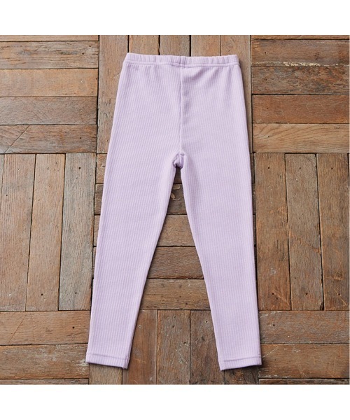 Fluffy BROTHERS（フラッフィーブラザーズ）の「もちもちリブレギンス（レギンス/スパッツ・キッズ・ラベンダー/アイボリー・80/90/100/110/120/130）」の6枚目の写真