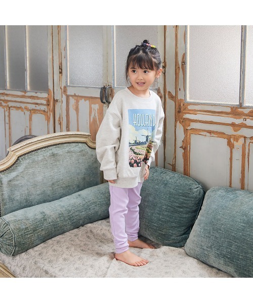 Fluffy BROTHERS（フラッフィーブラザーズ）の「もちもちリブレギンス（レギンス/スパッツ・キッズ・ラベンダー/アイボリー・80/90/100/110/120/130）」の10枚目の写真