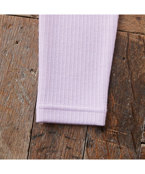 Fluffy BROTHERS（フラッフィーブラザーズ）の「もちもちリブレギンス（レギンス/スパッツ・キッズ・ラベンダー/アイボリー・80/90/100/110/120/130）」の7枚目の写真