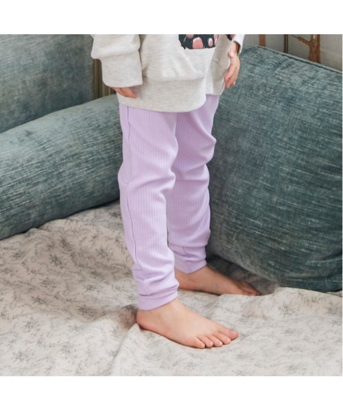 Fluffy BROTHERS（フラッフィーブラザーズ）の「もちもちリブレギンス（レギンス/スパッツ・キッズ・ラベンダー/アイボリー・80/90/100/110/120/130）」の13枚目の写真