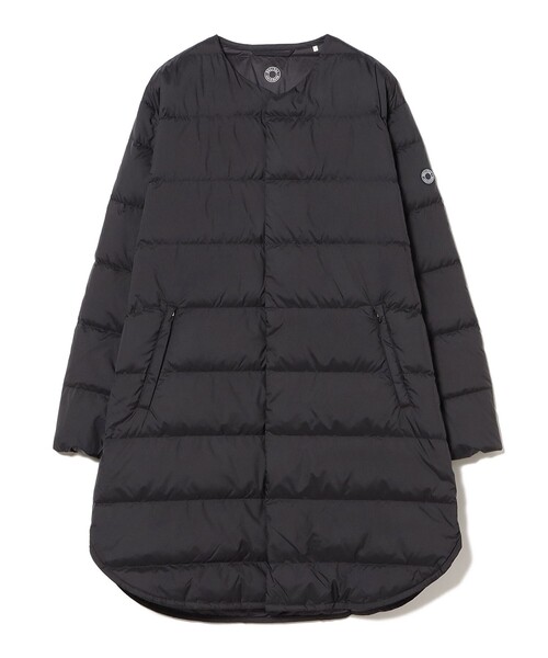 ORCIVAL（オーシバル）の「ORCIVAL / ROUND NECK LONG DOWN COAT（ダウンジャケット/コート・レディース・ベージュ/ブラック・1/2）」の7枚目の写真