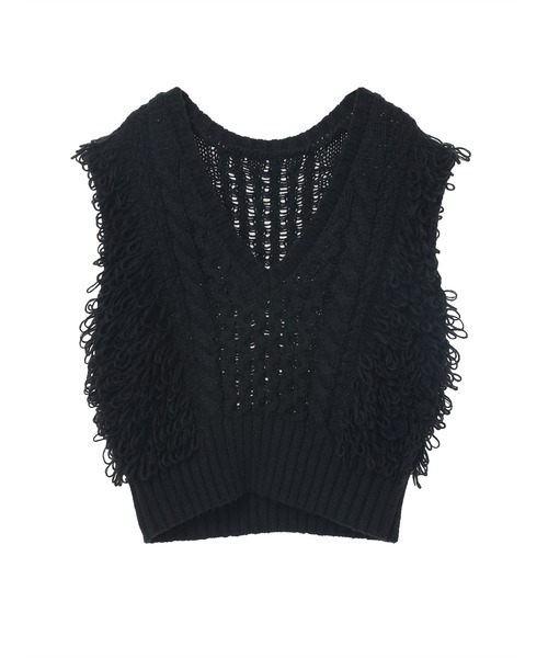 fifth(フィフス)の「フリンジニットベスト(ベスト・レディース・グレー/ブラック/ダークブラウン・M)」の17枚目の写真