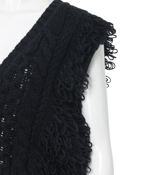 fifth(フィフス)の「フリンジニットベスト(ベスト・レディース・グレー/ブラック/ダークブラウン・M)」の22枚目の写真