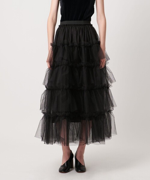 AEWEN MATOPH(イウエン マトフ)の「<AEWEN MATOPH>チュールフリル マキシスカート(スカート・レディース・ブラック・36/38)」の11枚目の写真
