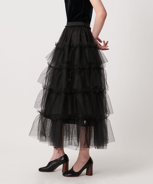 AEWEN MATOPH(イウエン マトフ)の「<AEWEN MATOPH>チュールフリル マキシスカート(スカート・レディース・ブラック・36/38)」の12枚目の写真