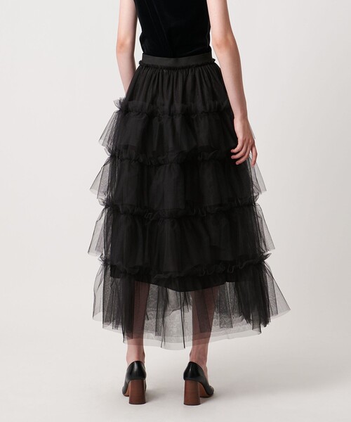 AEWEN MATOPH(イウエン マトフ)の「<AEWEN MATOPH>チュールフリル マキシスカート(スカート・レディース・ブラック・36/38)」の13枚目の写真