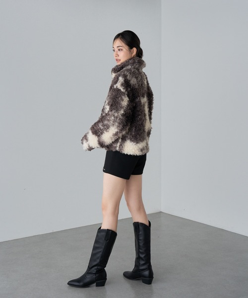 RAY CASSIN（レイカズン）の「ボアジップブルゾン（ブルゾン・レディース・ブラウン/アイボリー/ベージュ系その他2/ブラウン系その他2・FREE）」の8枚目の写真