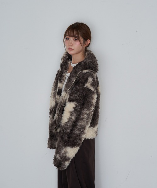 RAY CASSIN（レイカズン）の「ボアジップブルゾン（ブルゾン・レディース・ブラウン/アイボリー/ベージュ系その他2/ブラウン系その他2・FREE）」の15枚目の写真