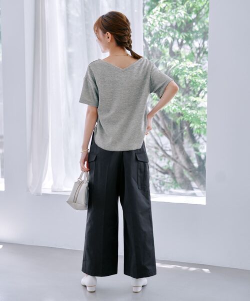 COHINA(コヒナ)の「ワイドストレートカーゴパンツ 【低身長・小柄女性】(カーゴパンツ・レディース・ネイビー/ホワイト/グリーン・XS-Short/S-Short/XS-Regular/S-Regular)」の15枚目の写真