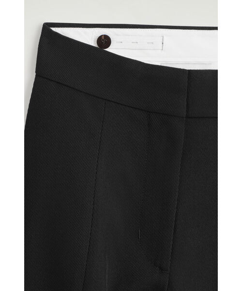 リラックスウールブレンドワイドレッグパンツ（スラックス）｜COS