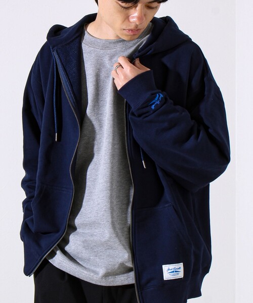 JACK PURCELL（ジャックパーセル）の「【JACKPURCELL/ジャックパーセル】コーマ裏毛 フルジップパーカー（パーカー・メンズ・ブラック/ライトグレー/ネイビー・S/M/L）」の2枚目の写真