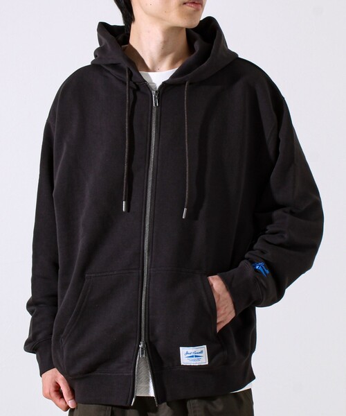 JACK PURCELL（ジャックパーセル）の「【JACKPURCELL/ジャックパーセル】コーマ裏毛 フルジップパーカー（パーカー・メンズ・ブラック/ライトグレー/ネイビー・S/M/L）」の3枚目の写真