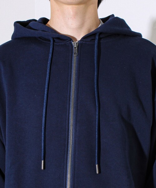 JACK PURCELL（ジャックパーセル）の「【JACKPURCELL/ジャックパーセル】コーマ裏毛 フルジップパーカー（パーカー・メンズ・ブラック/ライトグレー/ネイビー・S/M/L）」の4枚目の写真