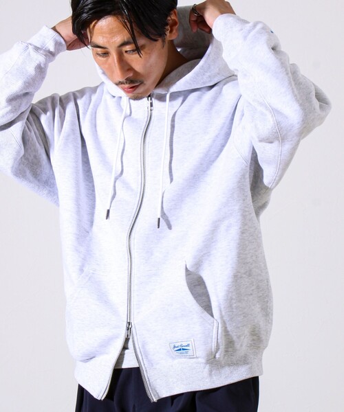 JACK PURCELL（ジャックパーセル）の「【JACKPURCELL/ジャックパーセル】コーマ裏毛 フルジップパーカー（パーカー・メンズ・ブラック/ライトグレー/ネイビー・S/M/L）」の12枚目の写真