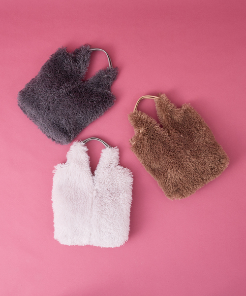 collex（コレックス）の「【WEB限定】Vラインフェイクファートートバッグ（トートバッグ・レディース・ブラウン/ライトグレー/チャコールグレー・フリー）」の17枚目の写真