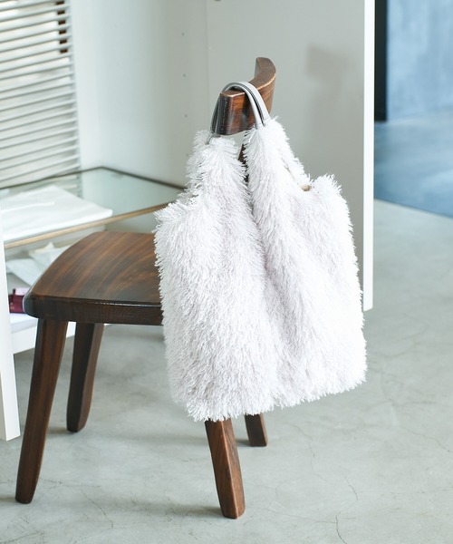 collex（コレックス）の「【WEB限定】Vラインフェイクファートートバッグ（トートバッグ・レディース・ブラウン/ライトグレー/チャコールグレー・フリー）」の3枚目の写真