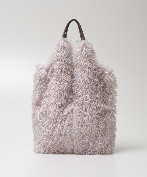 collex（コレックス）の「【WEB限定】Vラインフェイクファートートバッグ（トートバッグ・レディース・ブラウン/ライトグレー/チャコールグレー・フリー）」の14枚目の写真