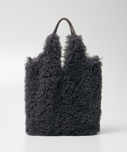 collex（コレックス）の「【WEB限定】Vラインフェイクファートートバッグ（トートバッグ・レディース・ブラウン/ライトグレー/チャコールグレー・フリー）」の10枚目の写真