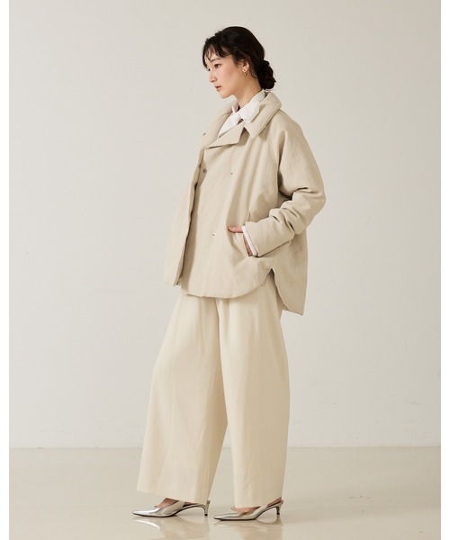 qualite（カリテ）の「最終在庫入荷！在庫あるのみ【冬のマストダウン】タスランポリミドルダウン//冬服/オフィスカジュアル/モンスターパーカー（ダウンジャケット/コート・レディース・ブラック/ベージュ・38/34）」の18枚目の写真