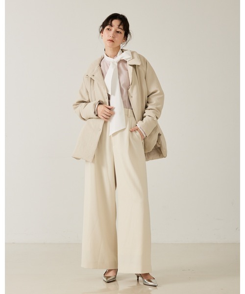 qualite（カリテ）の「最終在庫入荷！在庫あるのみ【冬のマストダウン】タスランポリミドルダウン//冬服/オフィスカジュアル/モンスターパーカー（ダウンジャケット/コート・レディース・ブラック/ベージュ・38/34）」の20枚目の写真