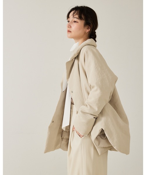 qualite（カリテ）の「最終在庫入荷！在庫あるのみ【冬のマストダウン】タスランポリミドルダウン//冬服/オフィスカジュアル/モンスターパーカー（ダウンジャケット/コート・レディース・ブラック/ベージュ・38/34）」の22枚目の写真