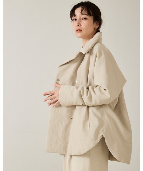 qualite（カリテ）の「最終在庫入荷！在庫あるのみ【冬のマストダウン】タスランポリミドルダウン//冬服/オフィスカジュアル/モンスターパーカー（ダウンジャケット/コート・レディース・ブラック/ベージュ・38/34）」の22枚目の写真