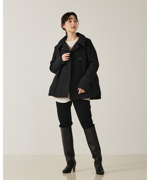 qualite（カリテ）の「最終在庫入荷！在庫あるのみ【冬のマストダウン】タスランポリミドルダウン//冬服/オフィスカジュアル/モンスターパーカー（ダウンジャケット/コート・レディース・ブラック/ベージュ・38/34）」の7枚目の写真