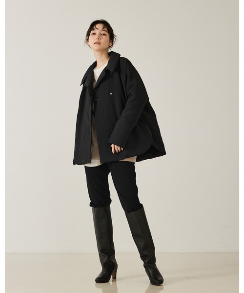 qualite（カリテ）の「最終在庫入荷！在庫あるのみ【冬のマストダウン】タスランポリミドルダウン//冬服/オフィスカジュアル/モンスターパーカー（ダウンジャケット/コート・レディース・ブラック/ベージュ・38/34）」の8枚目の写真